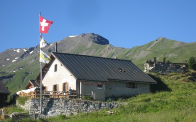 Drohnenflug über die Alp Stierva