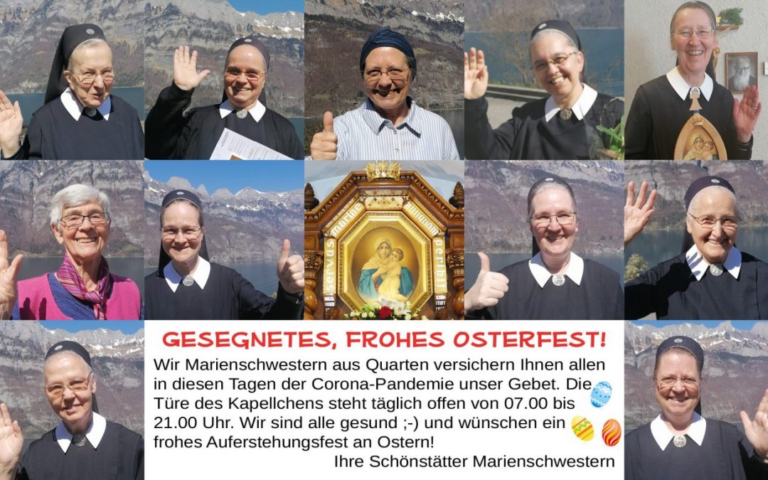 Marienschwestern wünschen ein gnadenreiches Osterfest!