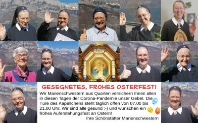 Marienschwestern wünschen ein gnadenreiches Osterfest!